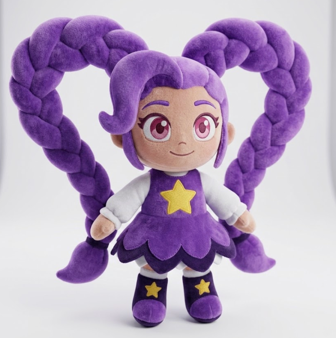 Chibi Plush Keychain — Lily Lovebraids fan merch concept